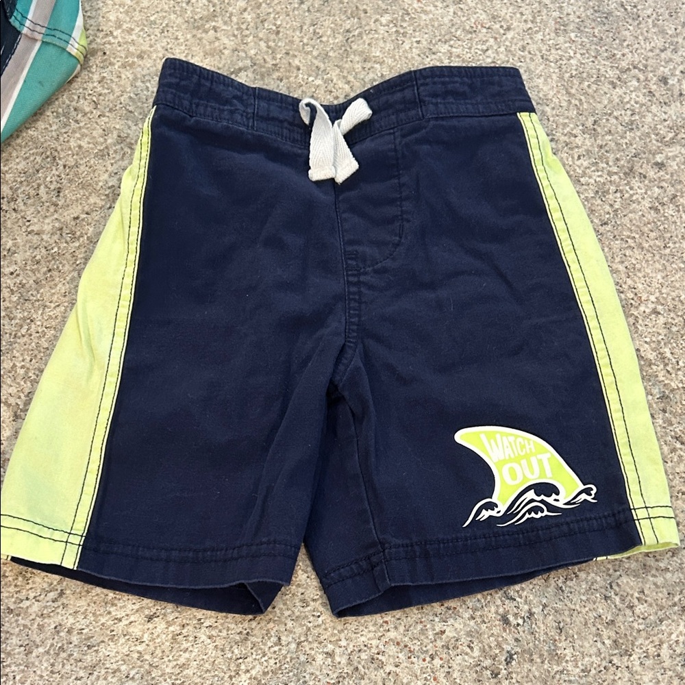 Healthtex Navy and Lime Kids Shorts
